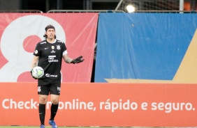 Goleiro Cssio em ao durante duelo contra o Bahia, pelo Campeonato Brasileiro