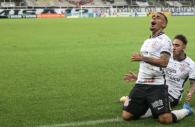 Gabriel na partida entre Corinthians e Athletico, nesta quarta-feira na Neo Qumica Arena