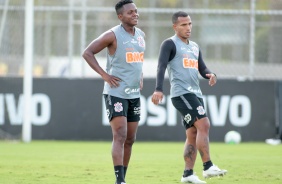 Cazares e Otero no primeiro treino depois da derrota para o Santos, pelo Brasileiro 2020