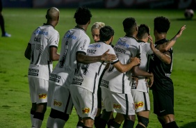 Elenco do Corinthians no duelo diante o Red Bull Bragantino, pelo Paulisto 2021