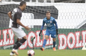 Matheus Donelli no jogo contra a Ponte Preta, na Neo Qumica Arena, pelo Campeonato Paulista