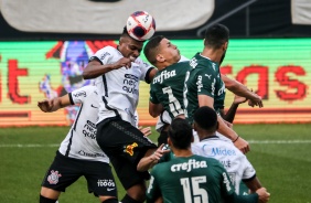 Jemerson durante Drbi entre Corinthians e Palmeiras, na Neo Qumica Arena