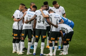 Jogadores durante Drbi entre Corinthians e Palmeiras, na Neo Qumica Arena