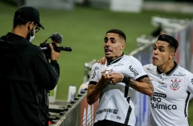 Gabriel marcou o gol de empate do Corinthians contra o Palmeiras, pelo Brasileiro