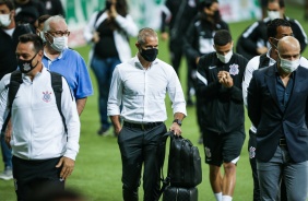 Sylvinho e comisso tcnica antes do clssico entre Corinthians e Palmeiras, pelo Brasileiro