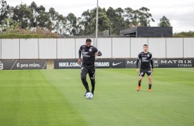 J e Piton no ltimo treino do Corinthians antes do jogo contra o Grmio