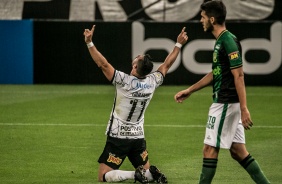 Giuliano marcou o gol de empate do Corinthians contra o Amrica-MG, na Neo Qumica Arena