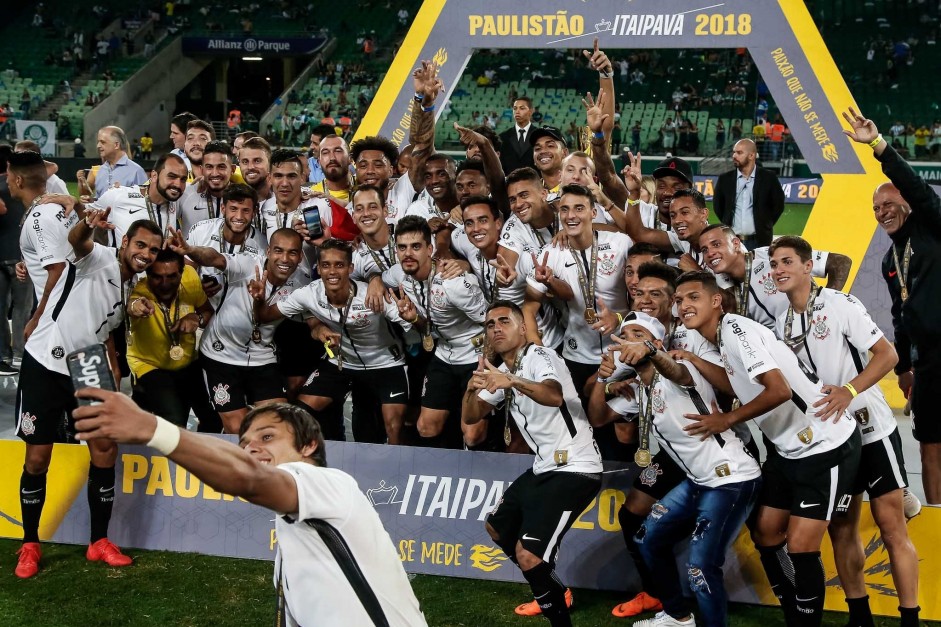 Corinthians foi campeo estadual dentro do Allianz Parque em 2018