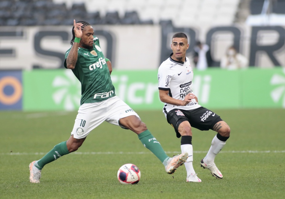 Gabriel na partida entre Corinthians e Palmeiras, pela semifinal do Campeonato Paulista 2021