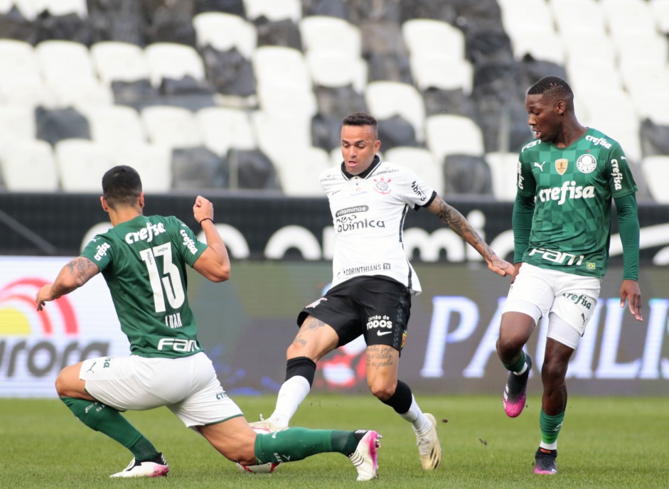Luan na partida entre Corinthians e Palmeiras, pela semifinal do Campeonato Paulista 2021
