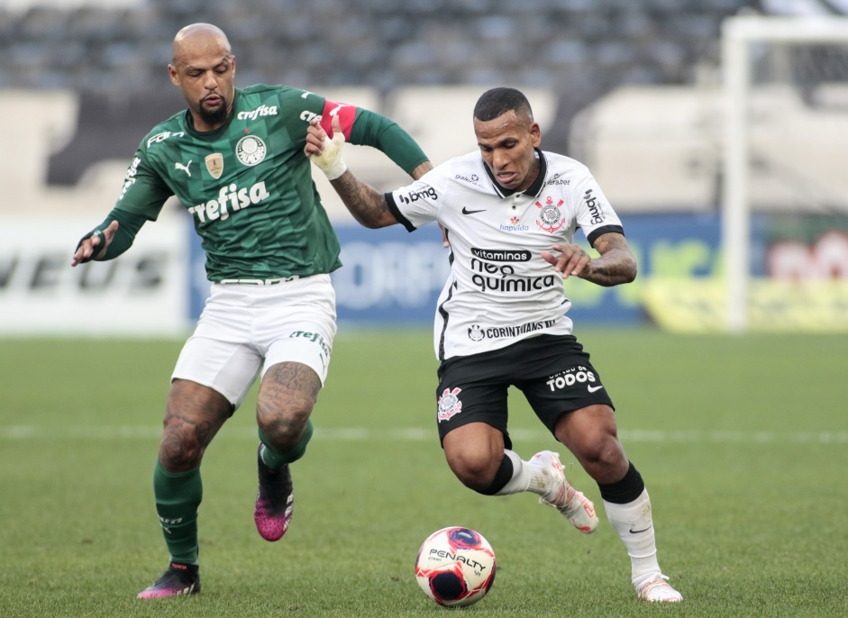 Otero na partida entre Corinthians e Palmeiras, pela semifinal do Campeonato Paulista 2021